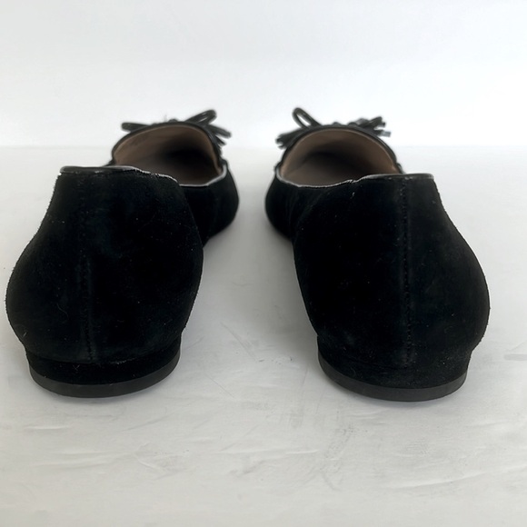 Ann Taylor Women's Tassel Penny Loafer Flat Suede Slip On Black Shoes Size 8.5M - Picture 6 of 7
